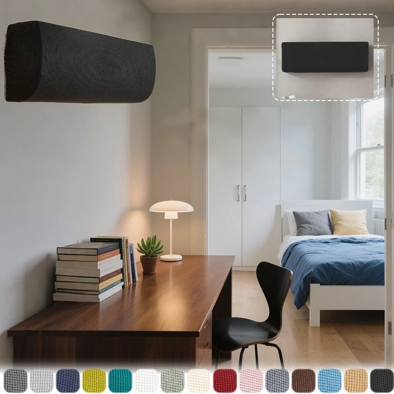 

1PC Air Conditioner Dust Cover Wall Mounted Air Dust Cover Easy Cleaning 360-degree Full Coverage Elastic Protective Cover 방진 덮개