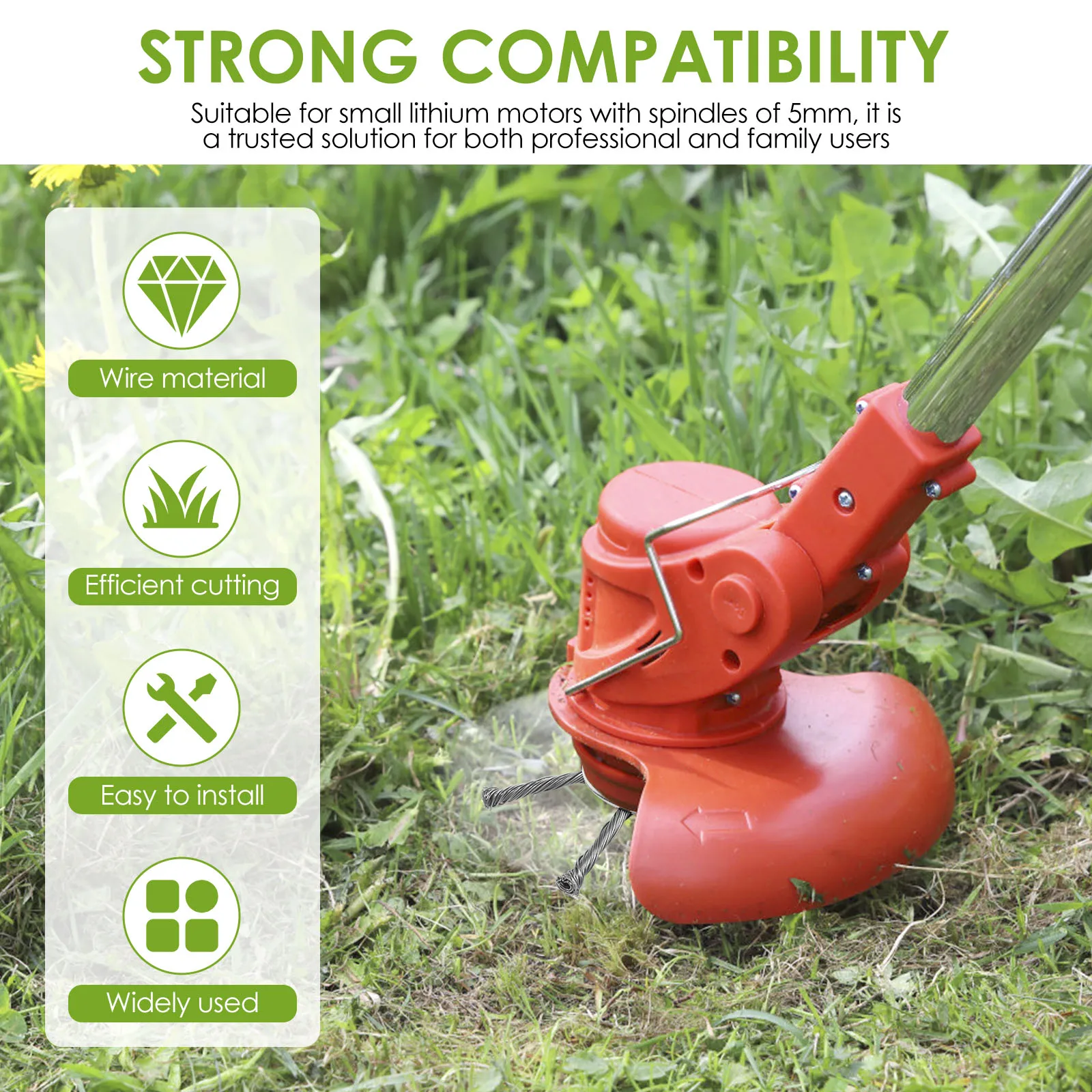 4Pcs 6 Inch Weed Brush Head Lawn Mower Blade Grass Cutter Garden Lawn Trimmer Power Weeding Tool Replacement Blades