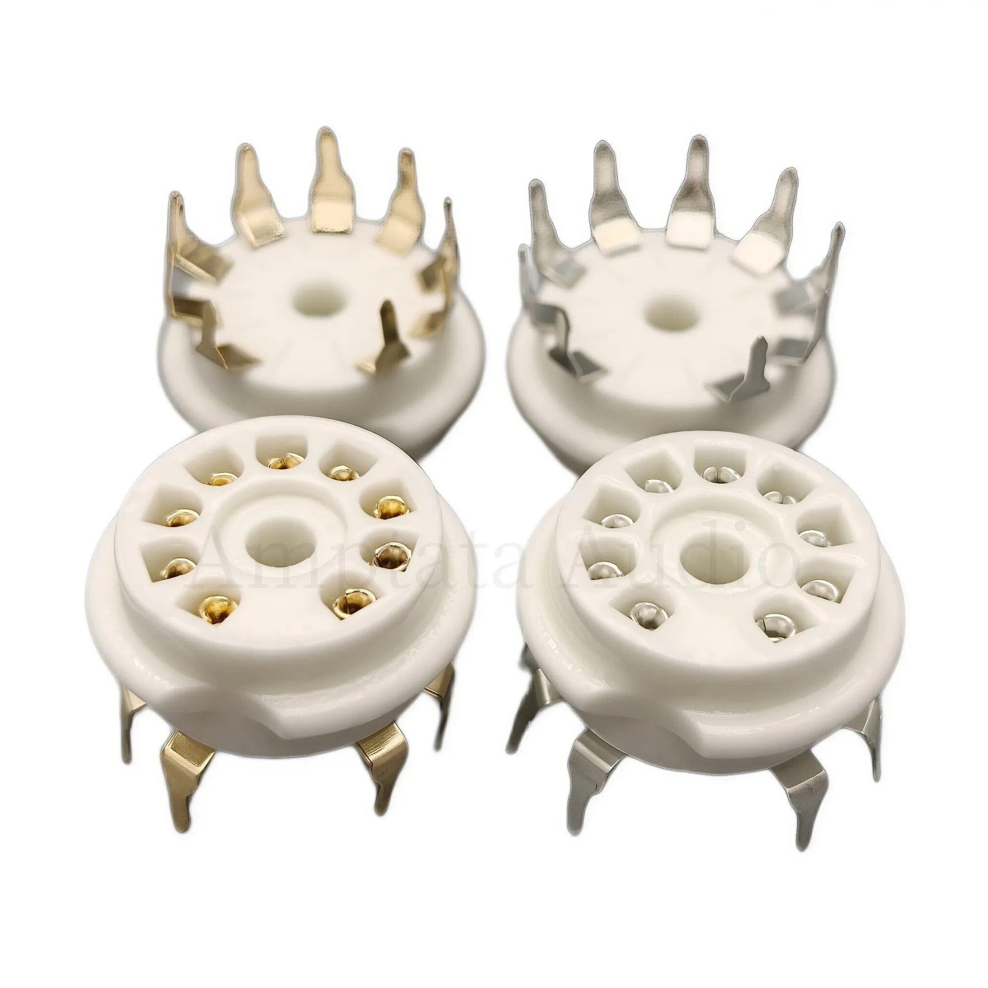 GZC9-B 9-Pin Ceramic Tube Socket B9A PCB Mount Tin/Gold Plated for 12AX7 12AU7 ECC83 6922 6DJ8 6N1 6N2-HiFi Audio Valve Base DIY