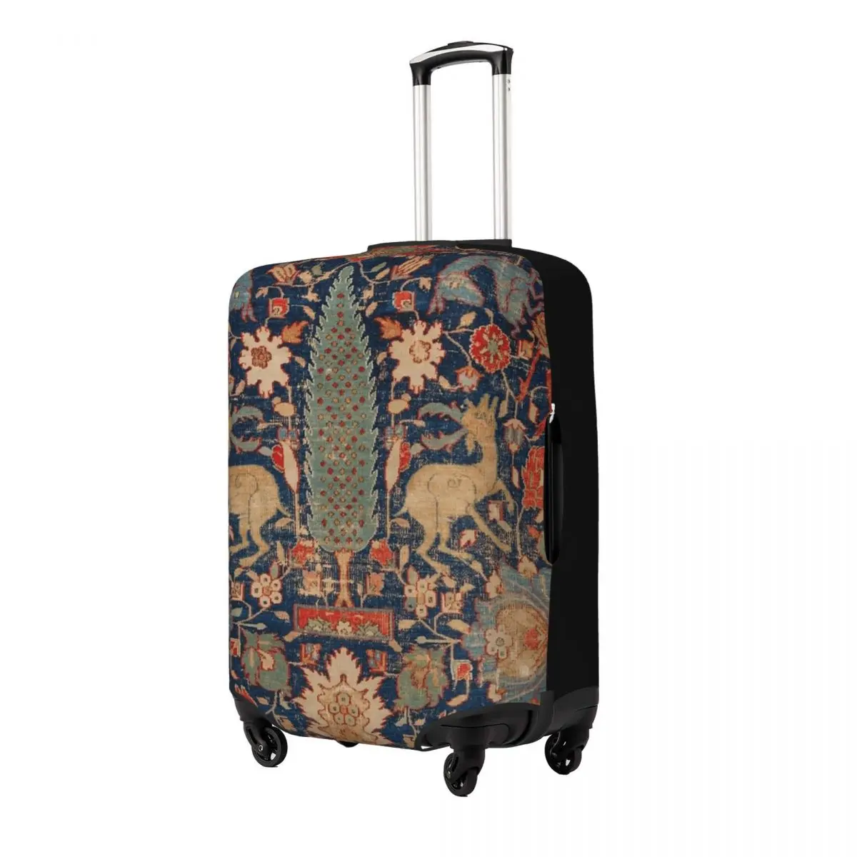 17th Century Persian Rug Print With Animals Suitcase Cover Travel Holiday Fun Luggage Supplies Protection