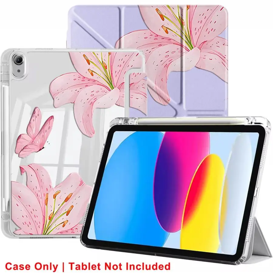 Trumpet Flower Tablet Case For iPad Pro 11th 10th 9th 8th 7th 12.9inch Air 4 5 M3 M2 M4 11inch Pro 2025 Mini 6 7 Holder Cover