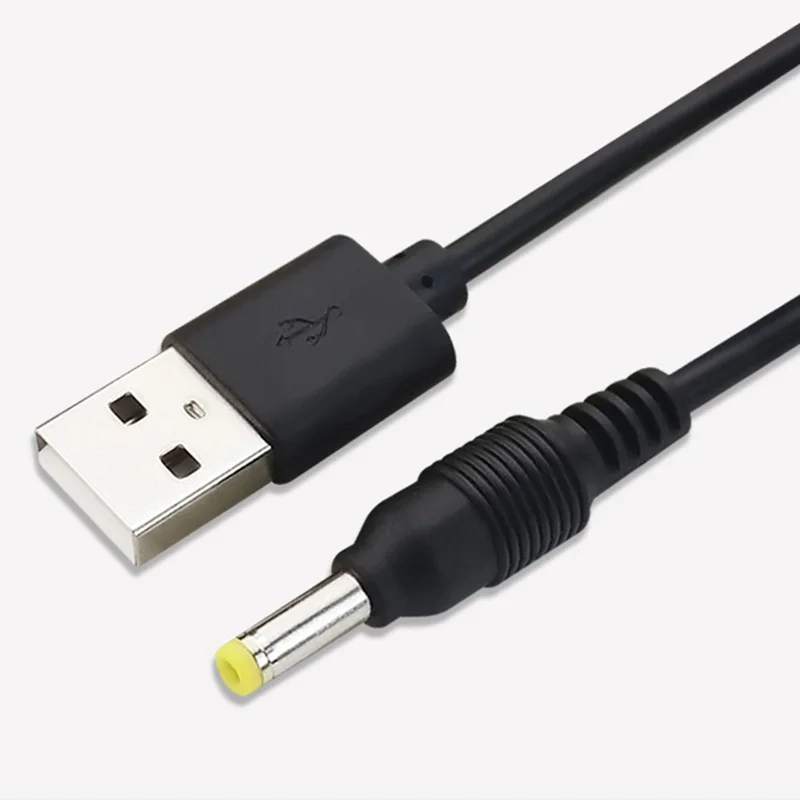 USB Male to 3.5×1.35、4.0×1.7、5.5×2.1、5.5×2.5mm DC Barrel Jack Power Cable AC Plug Transfer Connector Charger Interface Converter