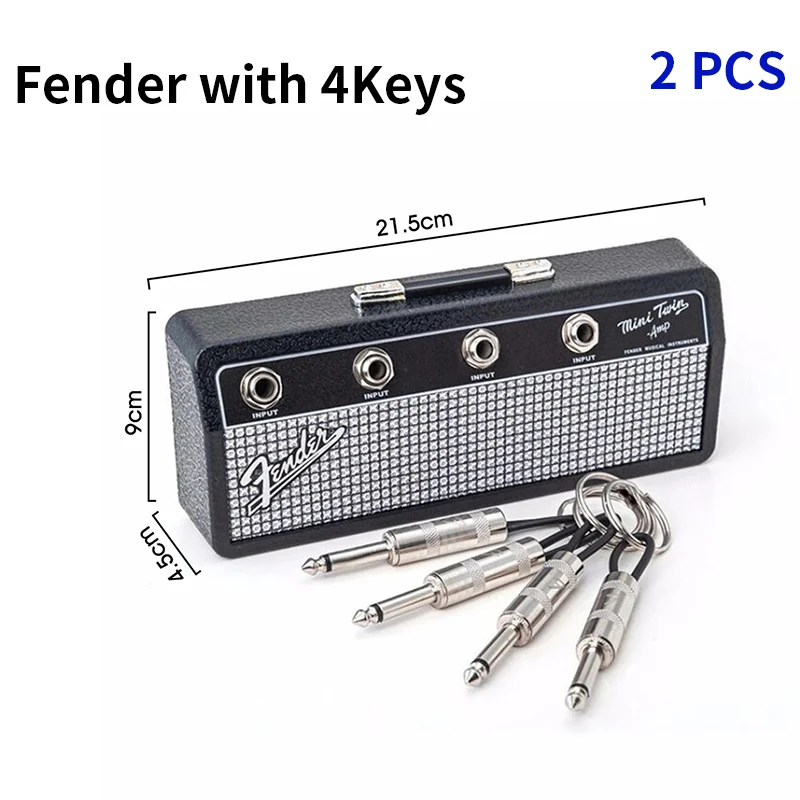 Musik Schlüssel Lagerung Rahmen Fender Gitarre Wand Halterung Schlüssel Ring Halter Vintage Vintage Amp Schlüssel Ring Halter Hause Dekoration Geschenk 2,0