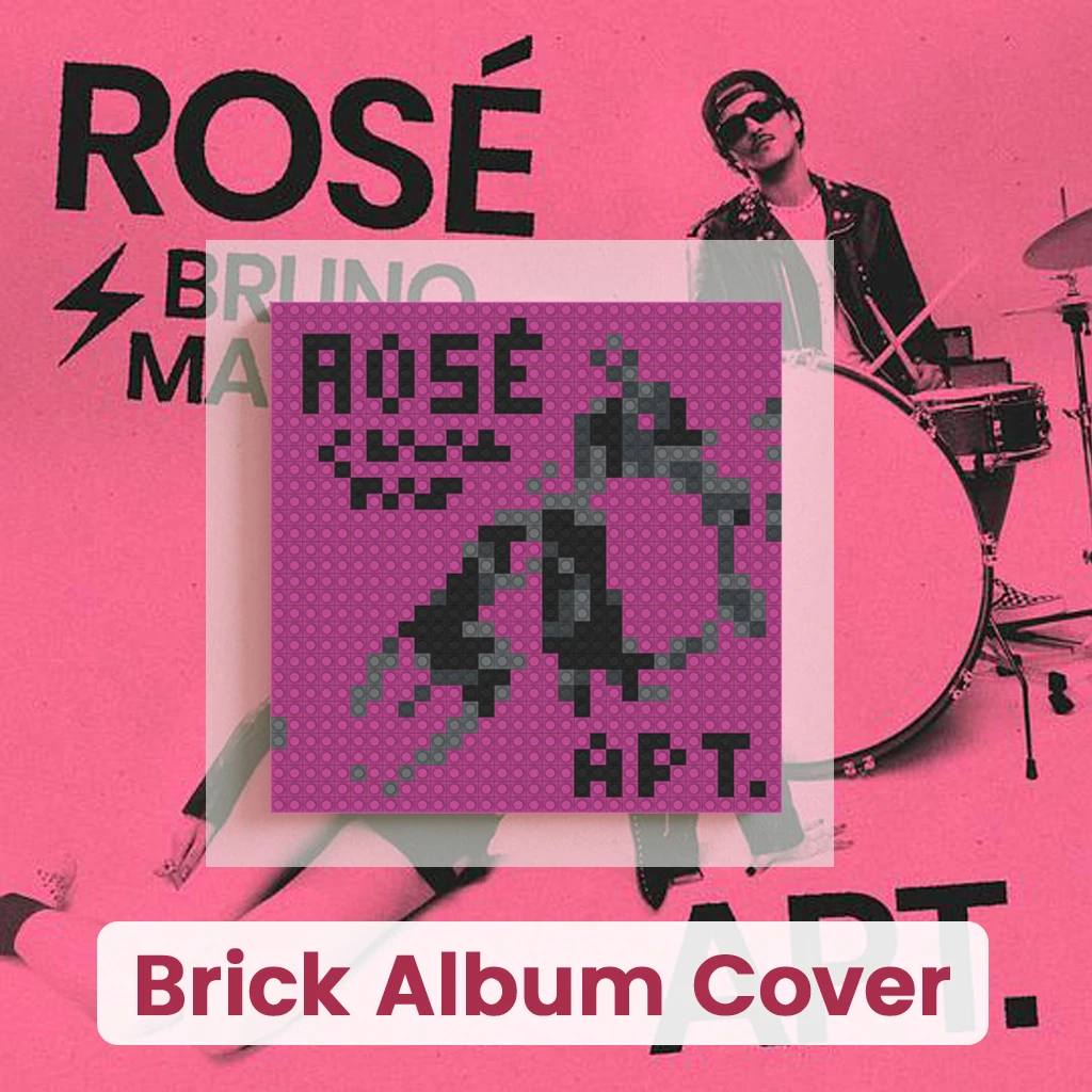 

B-Bruno Mars Pop Music Building Blocks Brick Mosaic Wall Art Album Pixel Painting Home Living Room Bedroom Decor Music Gift
