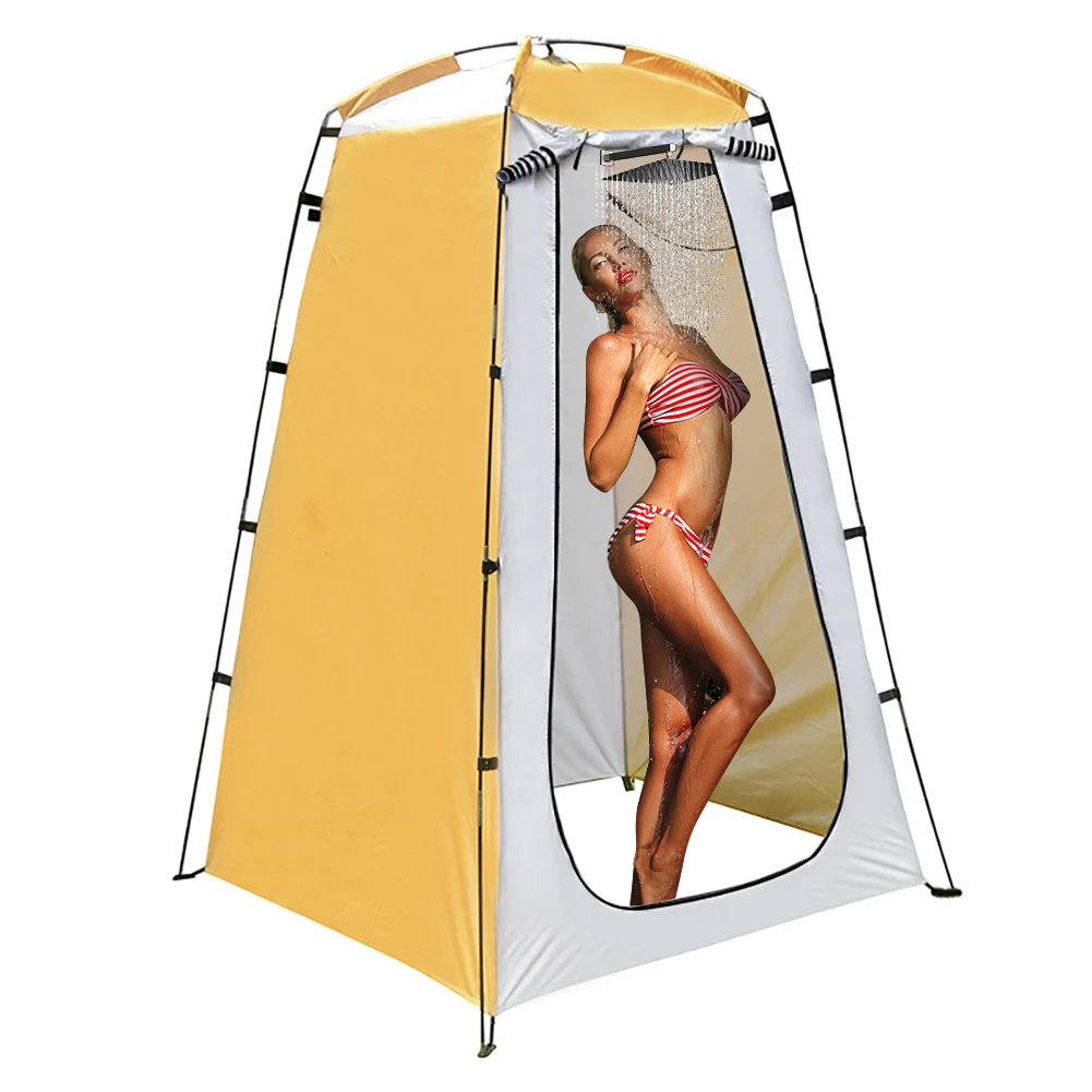 Portable Outdoor Camping Tent Shower pop up Tent Bath Fitting Room Tent Shelter for Beach Private Toilet Shower BathroomTents