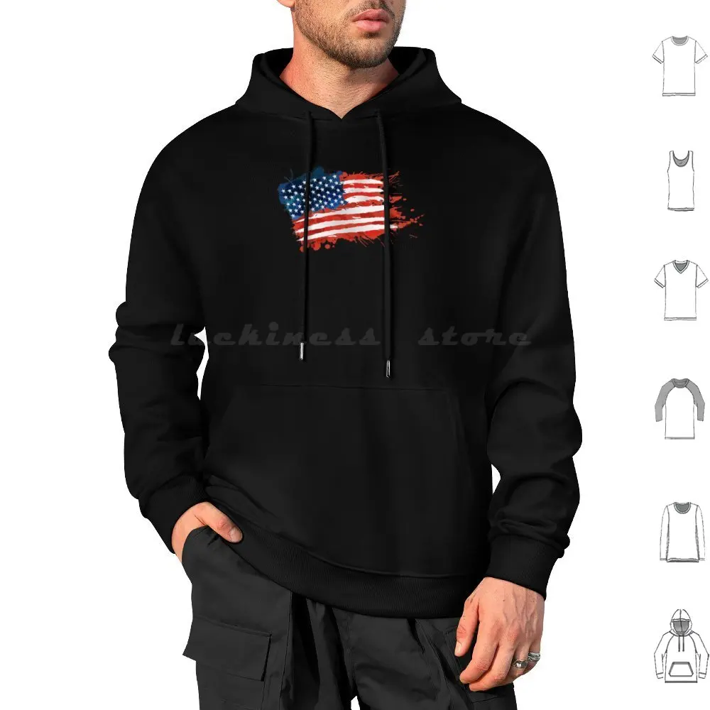 American Flag Hoodies Long Sleeve Usa Flag Flag Usa American Stars Flag United States Of America July 4 Day America