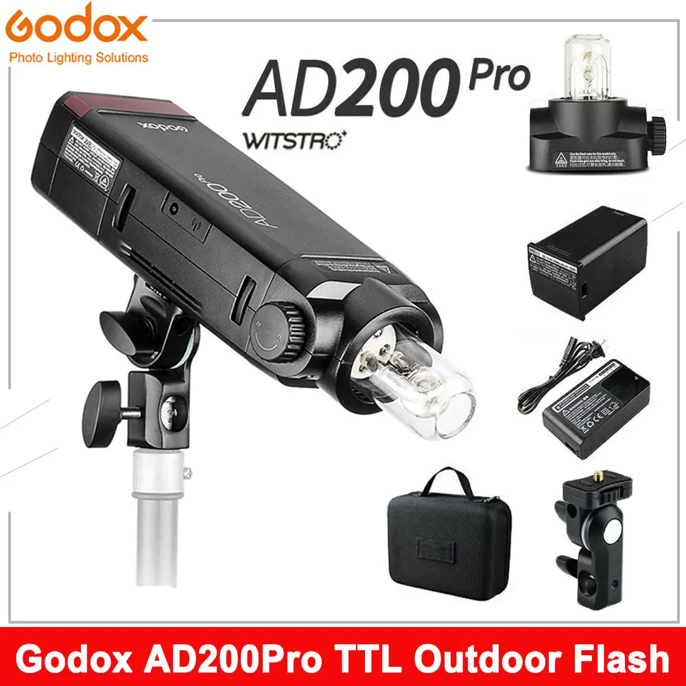 

Godox AD200pro 200Ws Outdoor Flash Speedlight TTL HSS 2.4G Wireless X AD200 PRO Pocket Flash For Sony Nikon Canon Fujifilm