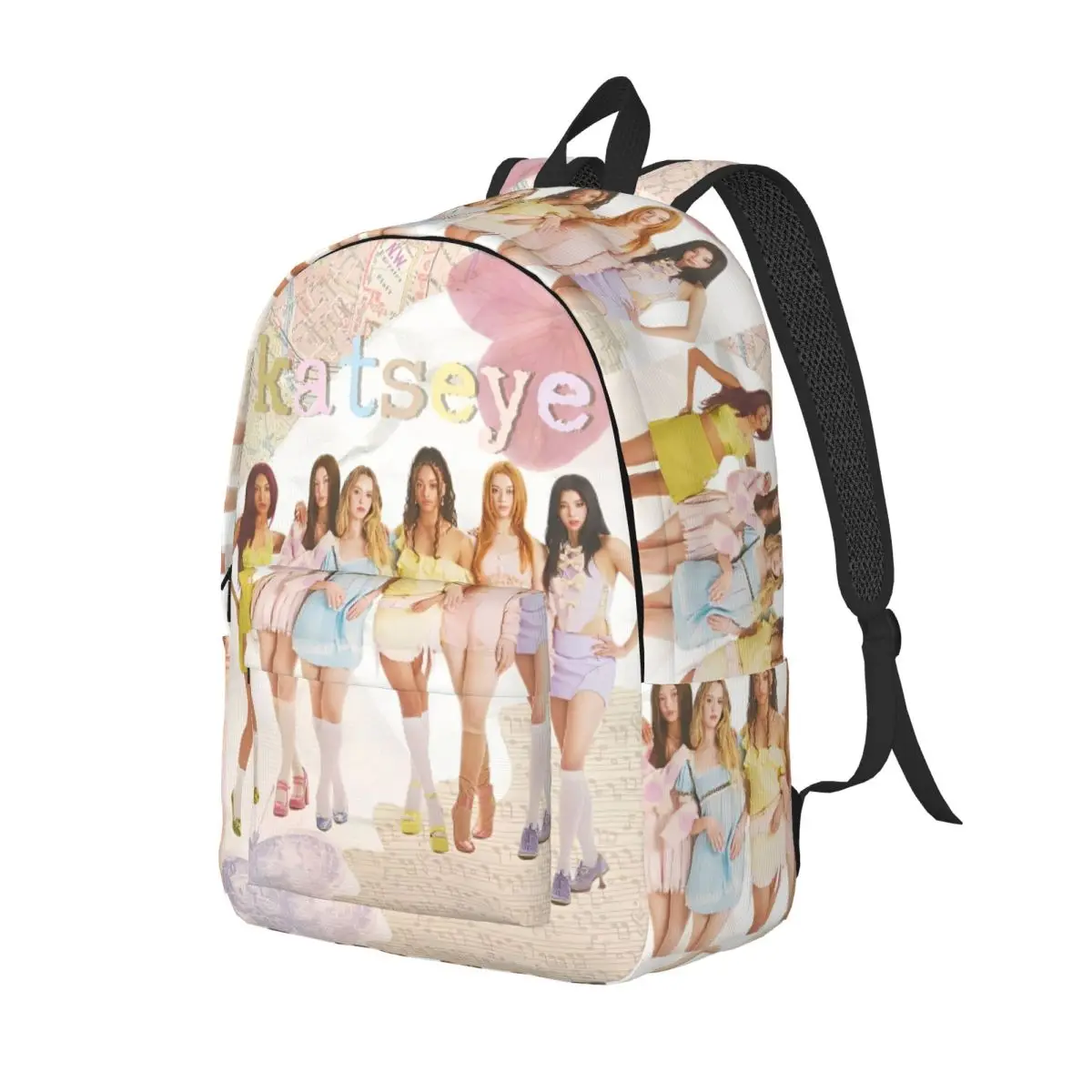 Katseye Kpop idole sac à dos pour maternelle école primaire étudiant mignon Bookbag garçon fille enfants toile sac à dos voyage