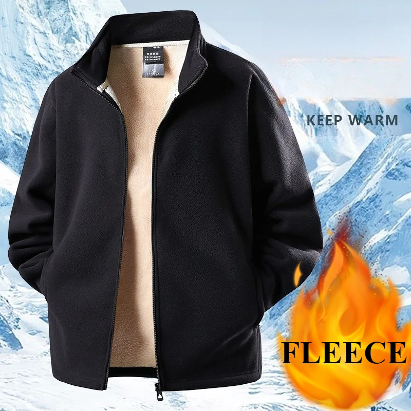 Winter Lambswool Coats Thicken Warm Running Jackets Long Sleeve Zipper Casual Sports Fleece Black Coat Men Women workout jacket
