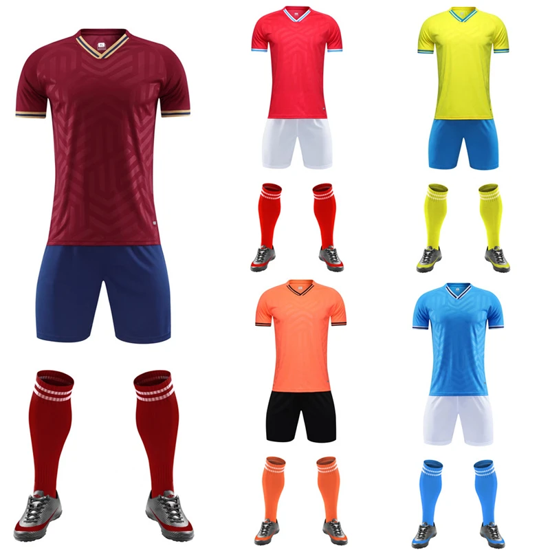 Custom High Quality Kids Soccer Shirt Uniform Football Club Men's Soccer Jersey Training Sets Personalized Team Sportswear
