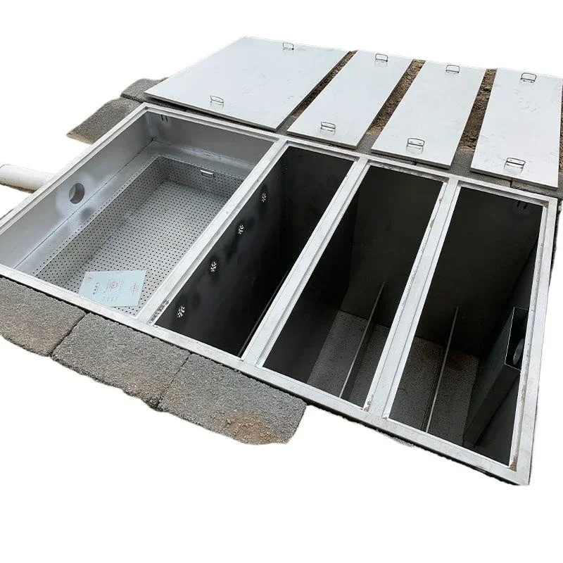 304 stainless steel grease trap buried trench oil-water separator catering restaurant kitchen