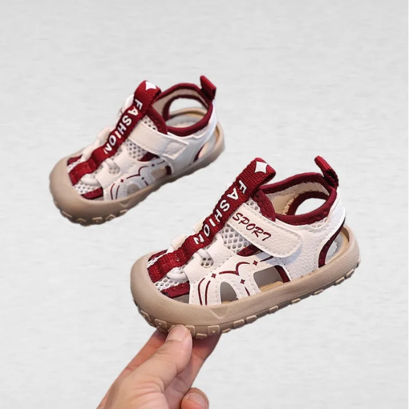 

Детские сандалии для девочек и мальчиков, летние и осенние, новые, с перфорацией, пляжные, спортивные, для отдыха, размеры 21-30