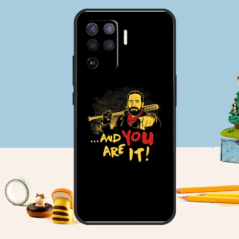 Negan The Walking Dead Case For Oppo A54 A74 A94 A80 A60 A40 A18 A38 A58 A78 A98 A96 A76 A16 A15 A17 A57 A5 A6 Pro view 5