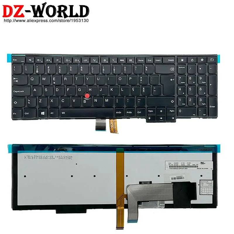 PT Portuguese Back Light Keyboard for Thinkpad T540P W540 W541 T550 W550S T560 P50S L540 L560 L570 Laptop 04Y2487 00PA597 