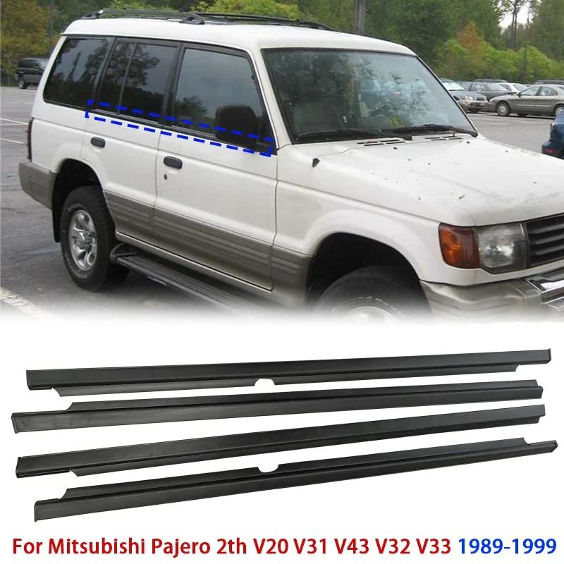 

4 шт., отделка автомобильных дверей и окон для Montero 2th V20 V31 V43 V32 V33 1989-1999