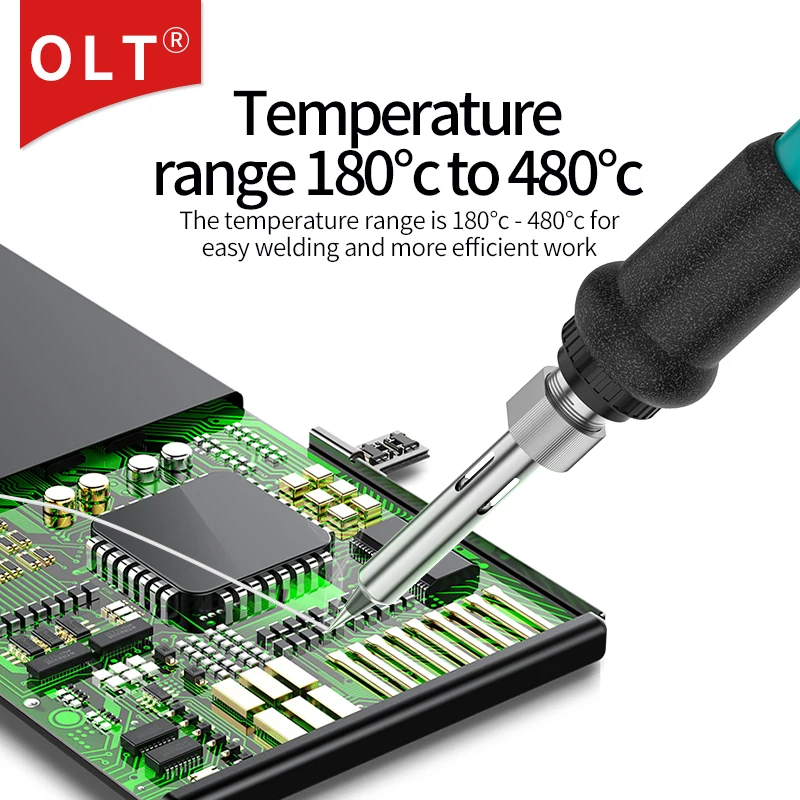 OLT Mini portable soldering iron Digital Temp Adjustable Welding Repair Tools EU plug 220V US plug 110V