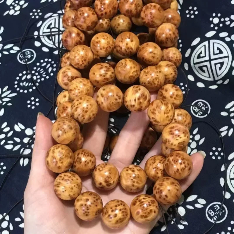 Taihang Thuja Sutchuenensis 1.8 Chenhua Burl Older Material Made Prayer Natural Costustoot Beads Men's and Women's Boutiqu