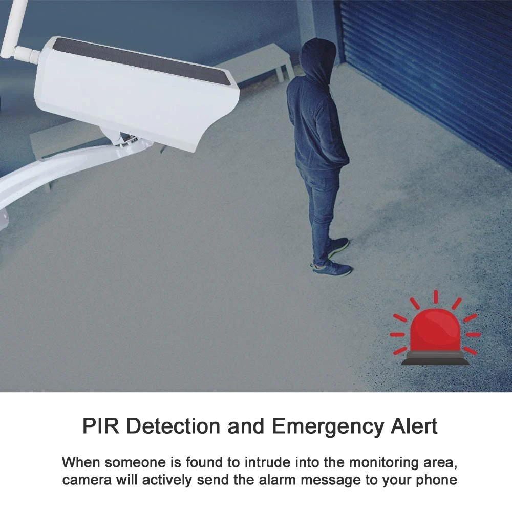 I-CAM + cámara WiFi de 5MP con energía Solar, cámara de seguridad inalámbrica con batería de 2MP, vigilancia del hogar IP66, impermeable, PIR para