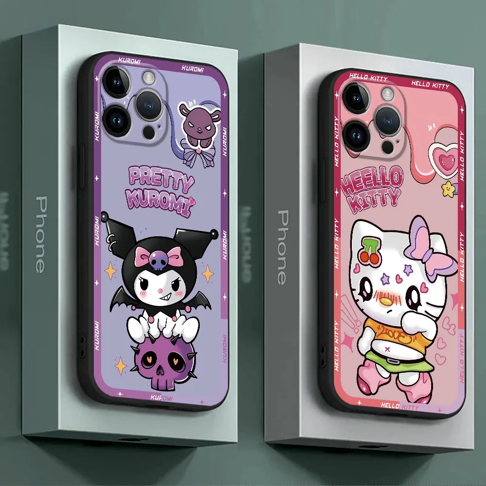 Sanrio Kuromi Hello Kitty Phone Case for Google Pixel 8 Pro 6a 7 Pro 6 Pro 7a Cover TPU Soft Back Bag