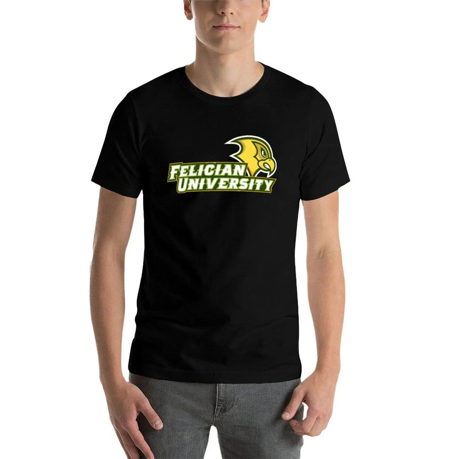 تي شيرت Felician for T-shirt قمصان مضحكة للرجال قمصان ذهبية مضحكة الصقور جرافيك تي شيرت أنيمي رجل t