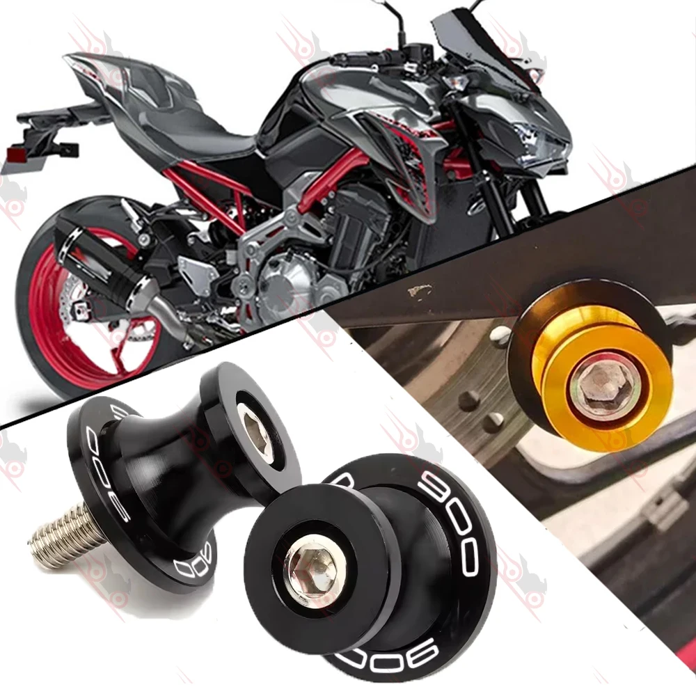 

2024 New Fit For KAWASAKI Z900 Z 900 900RS Z900RS ABS Accessories Aluminum Swingarm Spools Slider Rear Stand Screws With Logo