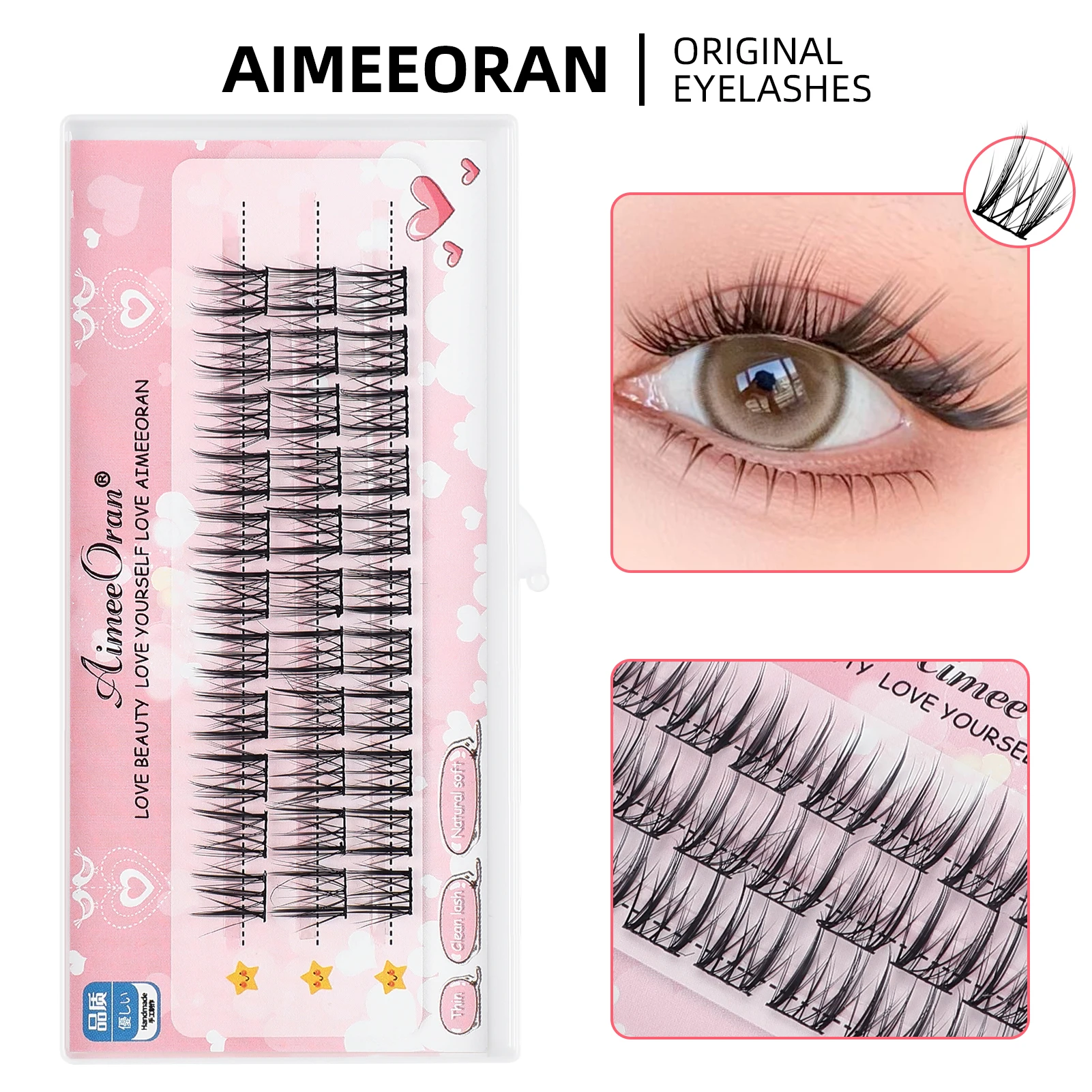 

Натуральные Мягкие Накладные ресницы 8-12 мм premades летние цветочные веера ресницы в связке Индивидуальные Накладные ресницы