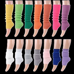 40/60/80cm Long Leg Warmers for Women Y2K Acrylic 80s 90s Girls Rib Knit Sports Legwarmers Ballet Warm Legs Dance Warm Socks