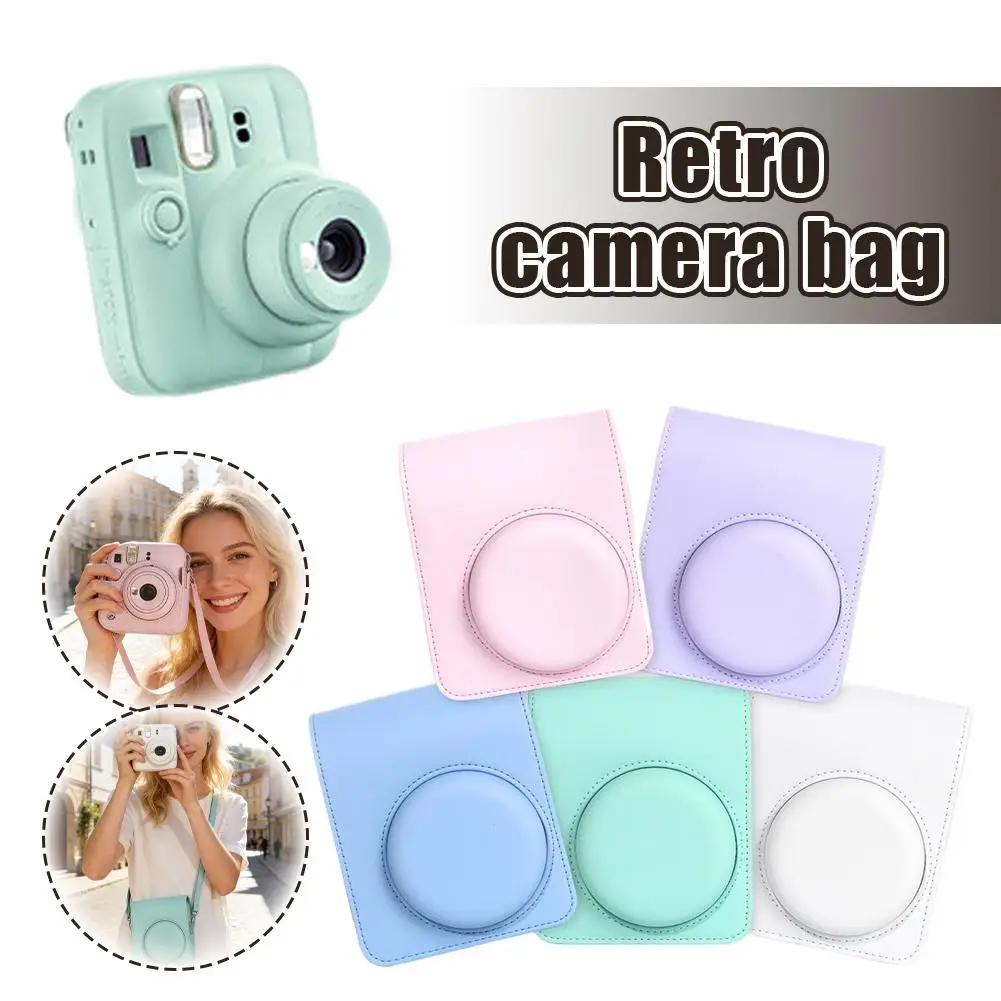 Retro PU-Leder-Kameratasche für Instax Mini 13, tragbare Umhängetasche, staubdicht, kratzfest, Kamera-Aufbewahrungstasche