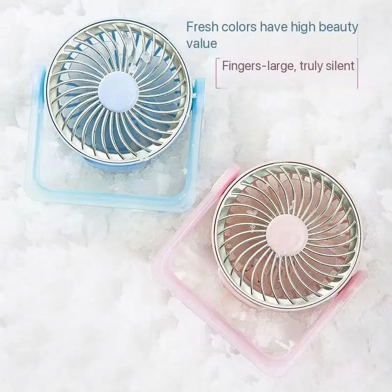 MEET SUN Portable Handheld Cooling Fan Mini USB Rechargeable Silent Desk Fan Small Eyelash Mute Fan for Personal Use