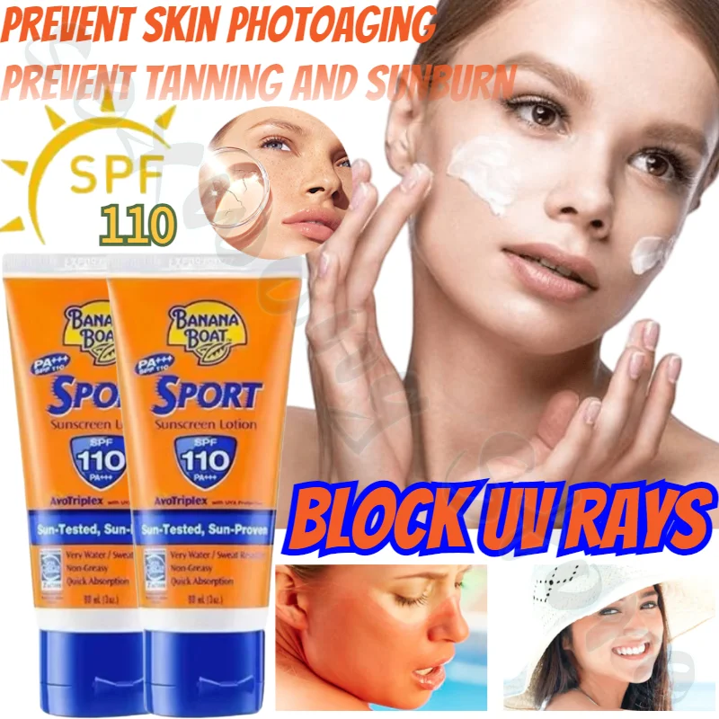 Sunscreen Lotion SPF110 Whole Body Waterproof, Sweatproof and UV-resistant To Prevent Sunburn and Sunburn, Outdoor Unisex 90ml