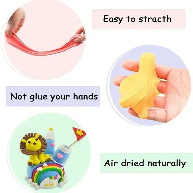 12/24 Colors Polymer Light Clay Children Fluffy Soft Plasticine Toy Modelling Clay Playdough Slimes Toys DIY Creative Clay Kid G