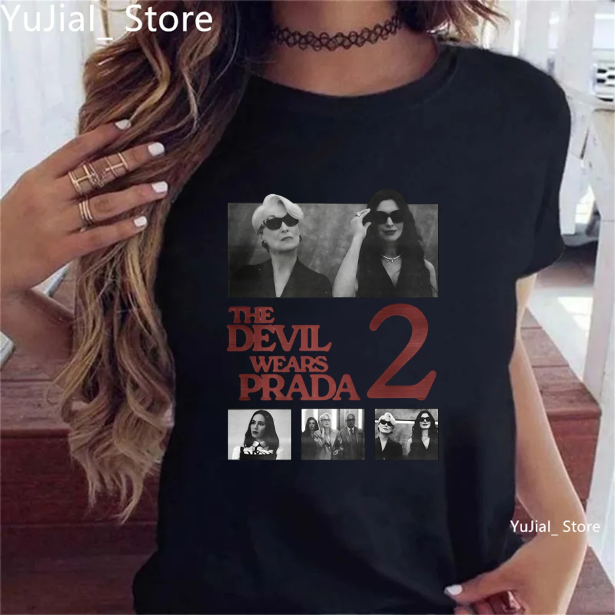 Retro The Devil Wears Prada 2 Printed T Shirt Women Latest Movies Fashion T-Shirt Summer Short Sleeve Shirt Funny Tshirt