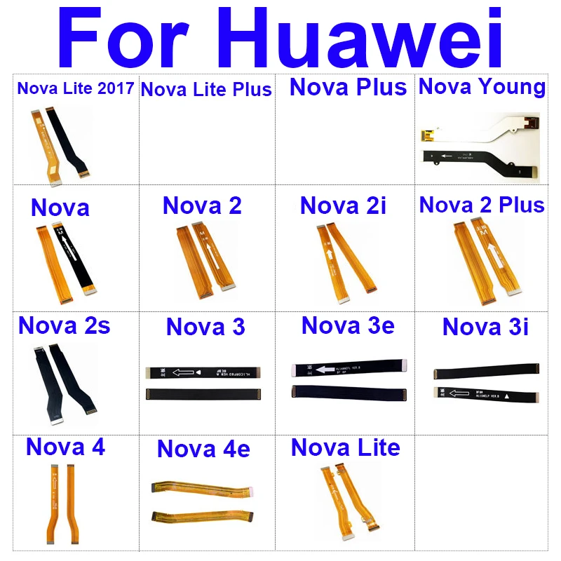 Elastyczny kabel płyty głównej do Huawei Nova 2 3 4 2i 2S 2plus 3E 3i 4E Nova Young Lite Plus 2017 Złącze płyty głównej Elastyczna wstążka Część