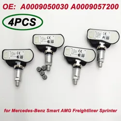 4Pcs Tire Pressure Monitor Sensor TPMS 433MHZ For Mercedes A B C E Class ML350 CLK350 C300 CLS550 E350 A0009050030 A0009057200