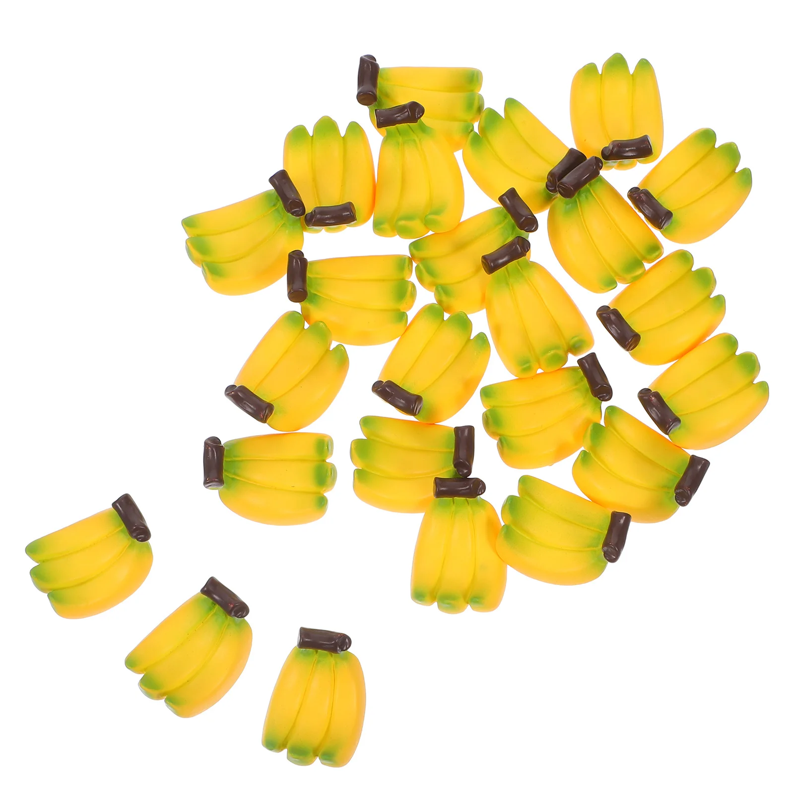

24 Pcs Simulated Banana Prop Artificial Mini Fruit Miniature Food Items Dollhouse Kitchen Accessories Decor