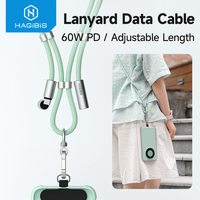 Hagibis Universal Phone Lanyard USB C Cable 2 in 1 Phone Strap C to C/C to L Charging Cord for iPhone 15 14 Pro Max Most Phones