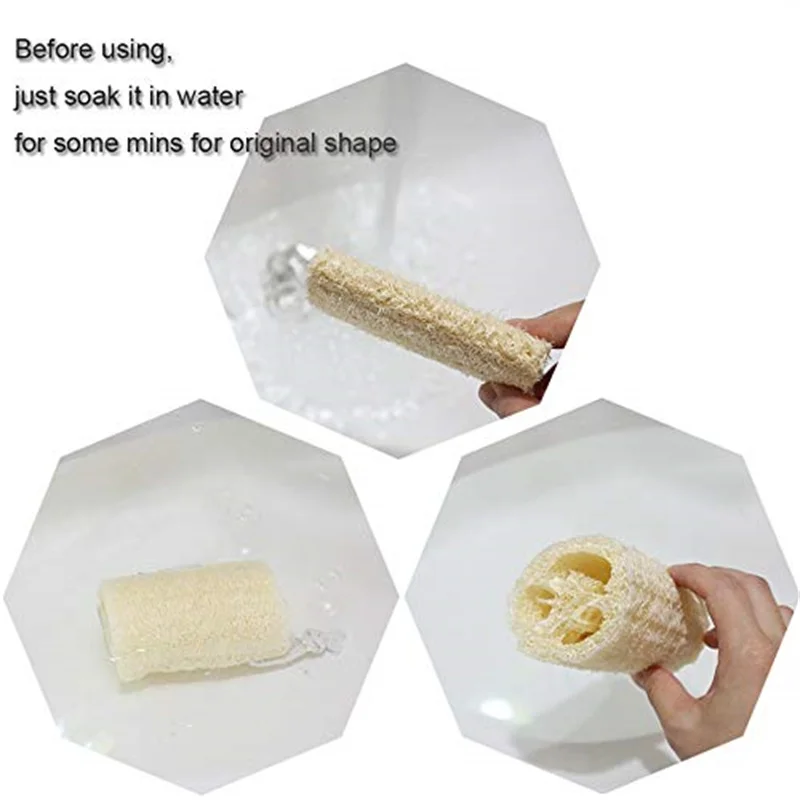 1PC Organic Loofahs Loofah Spa Exfoliating Scrubber natural Luffa Body Wash Sponge Remove Dead Skin Made Soap