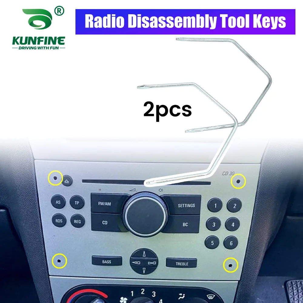 2 pçs ferramentas de remoção de rádio estéreo para chevrolet vectra opel corsa vauxhall vectra holden astra cd desmontagem extrator chave