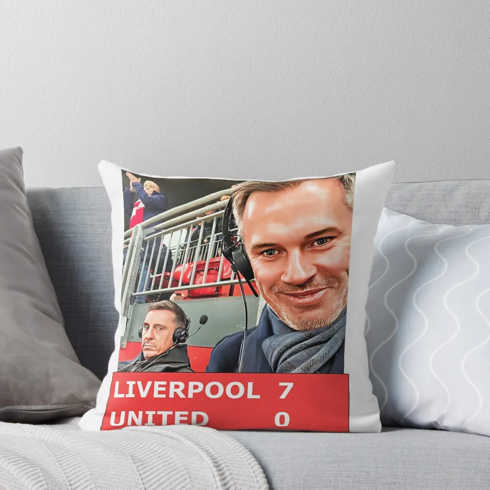 Liverpool 7 United 0 Throw Pillow Pillow Cases Decorative Decorative Sofa Cushion pillow