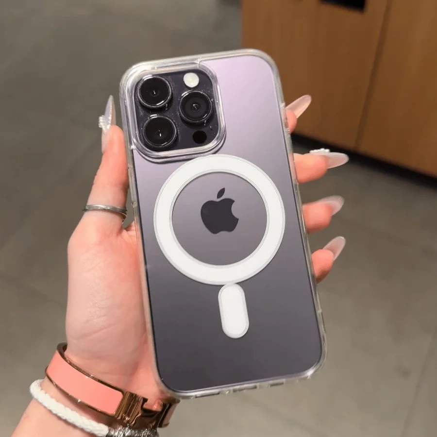 Hard Crystal Original Magnectic Case For iPhone 17 16 15 14 13 12 11 Pro Max XS XR 7 8 Plus For Magsafe Wireless Charging Cover - náhled 5