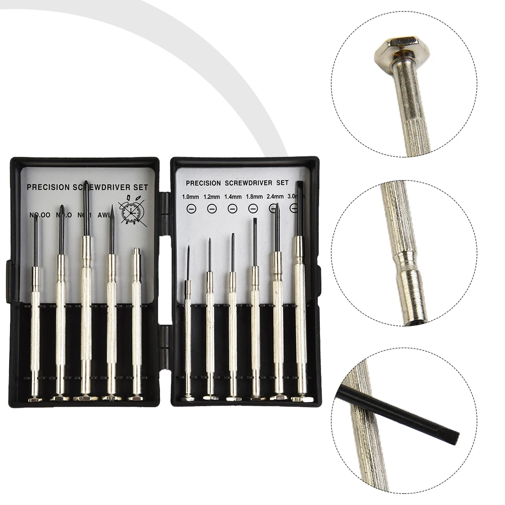 Repair Tool Screwdriver Set 11Pcs/Set Watch Repair Durability Magnetic Precision Pro Slotted Cross Screwdrivers
