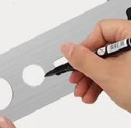 

Локатор отверстий для плитки, портативный инструмент для пробивания мрамора из нержавеющей стали, диапазон измерения 300 мм, прецизионное руководство по шаблону для ванной комнаты