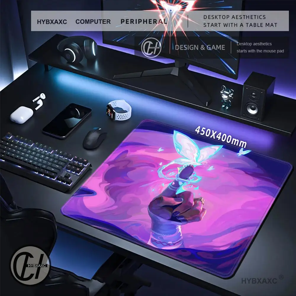 Hot Games Valorants Clove Mousepad XS HD Printing Computer Small Size Locking Edge Non-slip Table Pad 40x45cm Keyboard PC Carpet
