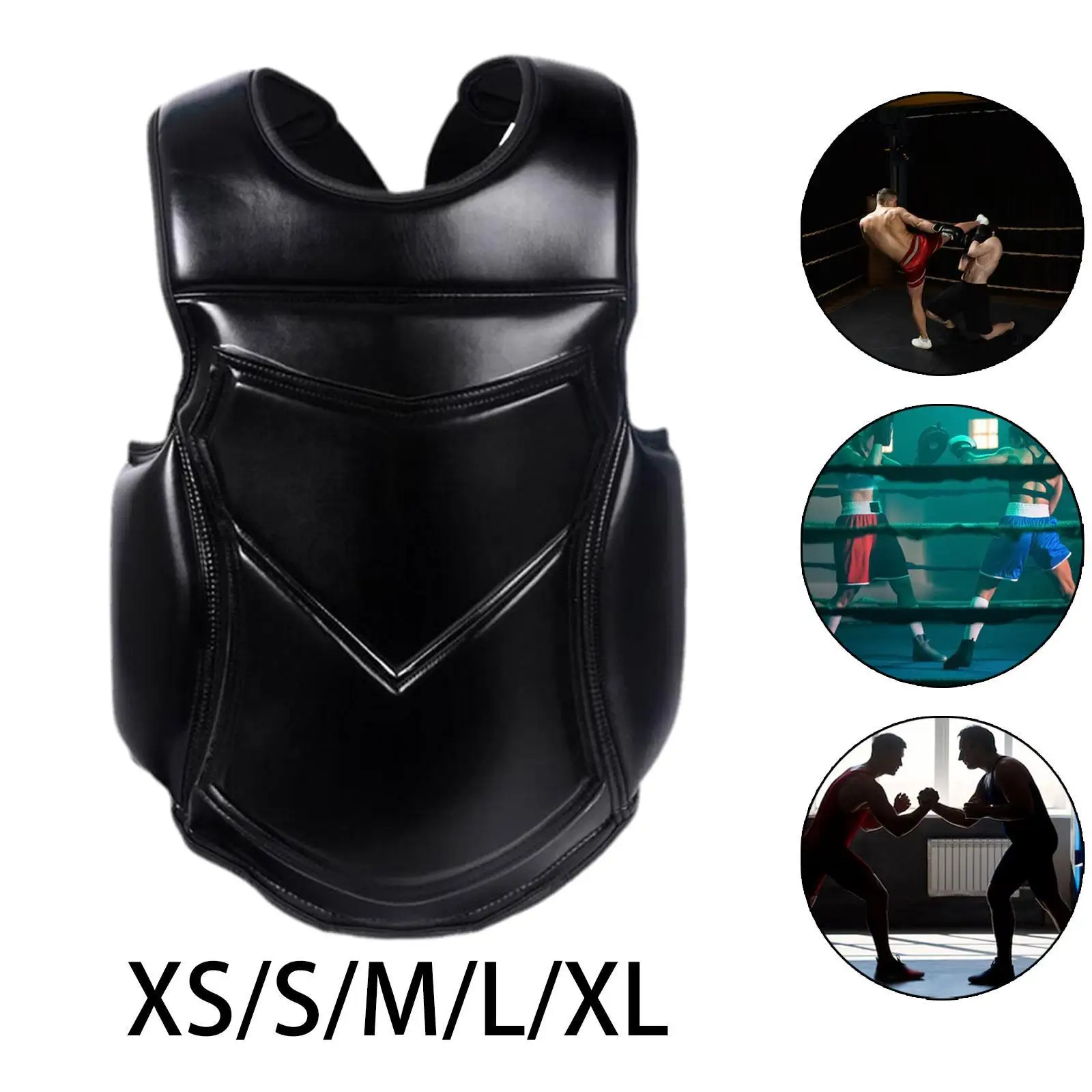 Karate Borstbeschermer Heavy Punching Rib Armor Abdominal Boxing Body Protector