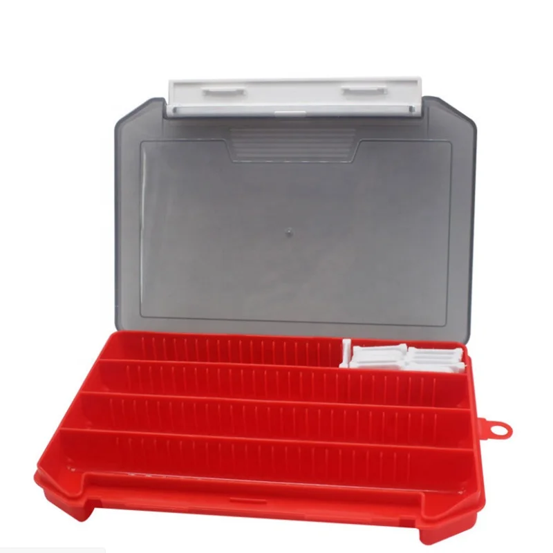 Hard Plastic Storage Box Plastic Bait Hook Bait Fishing Tackle Box Transparent Single-layer Fishing Tackle