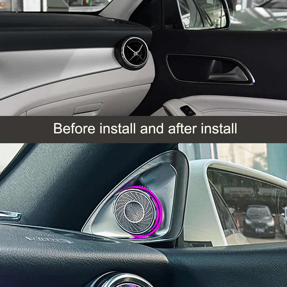 W117 4D Rotating Tweeter LED Ambient Light For Mercedes Benz CLA-class 2013-2019 Rotating Treble LED Tweeter