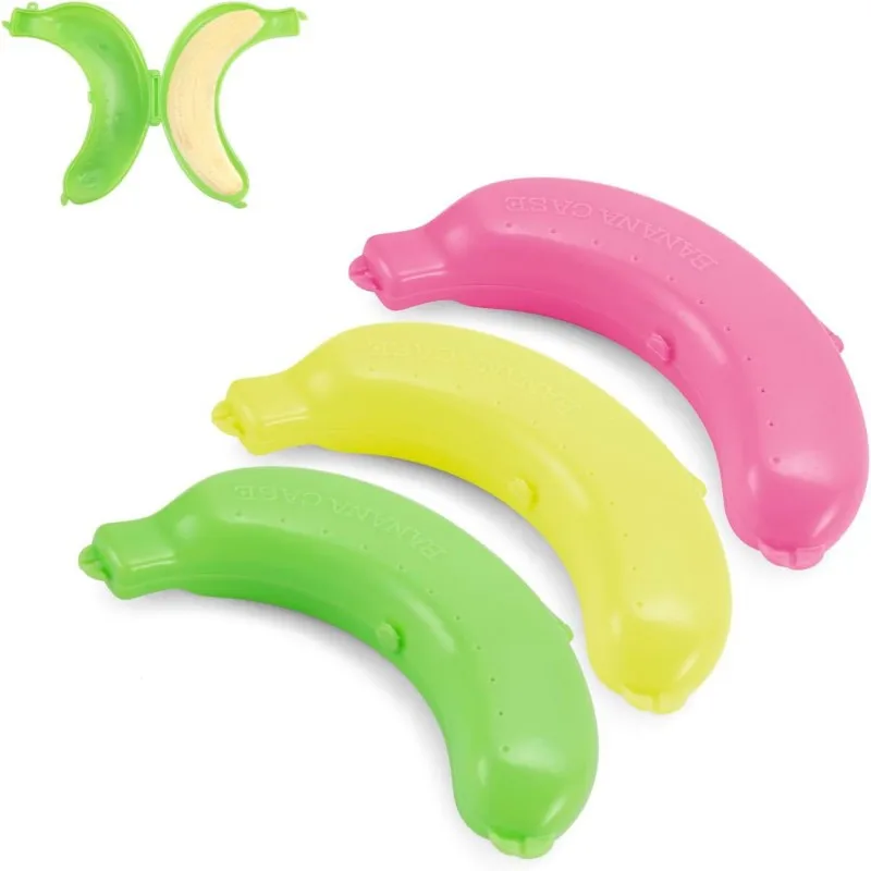 

【3 Pcs Banana Storage Box】Eco-Friendly Fruit Protector, Anti-Crush Banana Keeper for Lunch Box, Kitchen & Travel Use