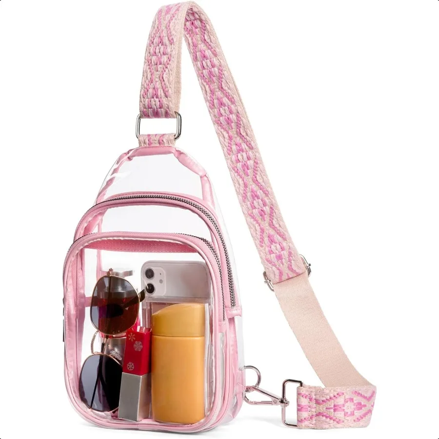 

CLUCI Clear Bag for Stadium Events Clear Crossbody Bag Purses for women stadium Transparent Concerts Sports