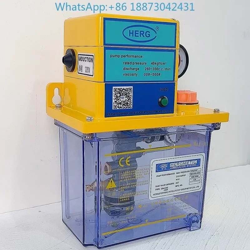 Authentic Valley HERGGM electric grease lubricating pump GM-3204/2-2/430X NC lathe oiler