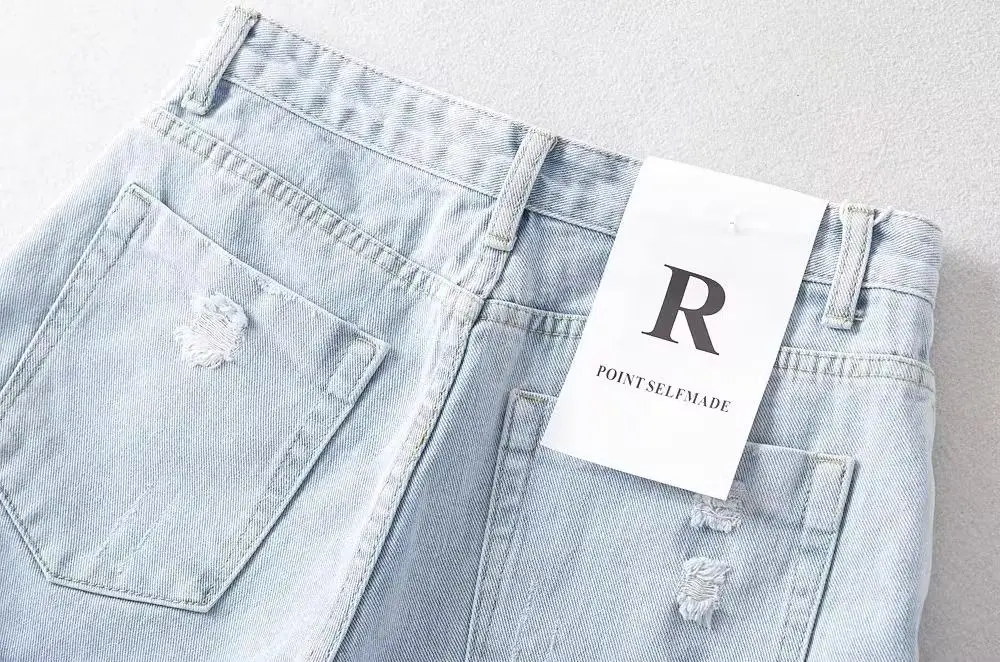 New Ripped Denim Shorts Rough Edge Design High Waist Loose Casual Jeans Hot Pants Booty Shorts